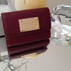 NWOT Michael Kors Wine Mini Wallet